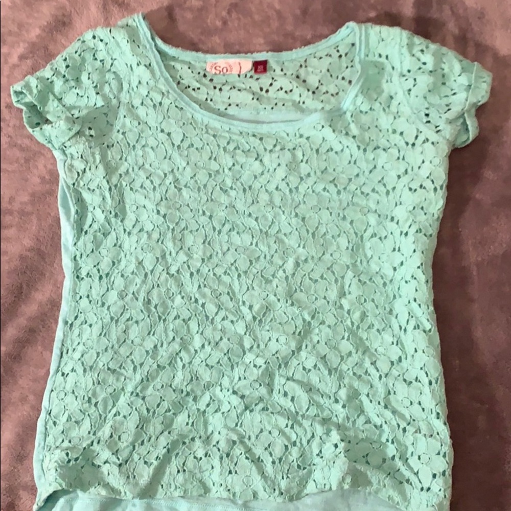 short sleeve blue floral shirt